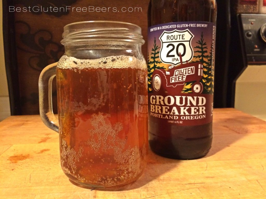 gluten free beer review ground breaker brewing route 20 ipa